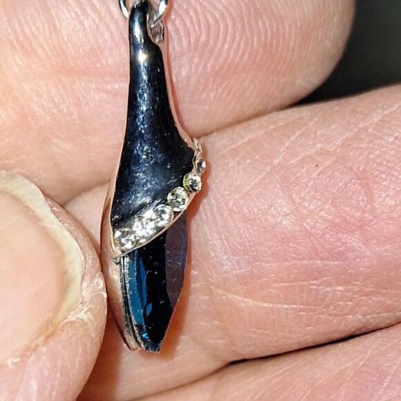 Elegant Women's Dangle Drop Earrings Sapphire Glass Rhinestone Cocktail Party - Picture 7 of 7